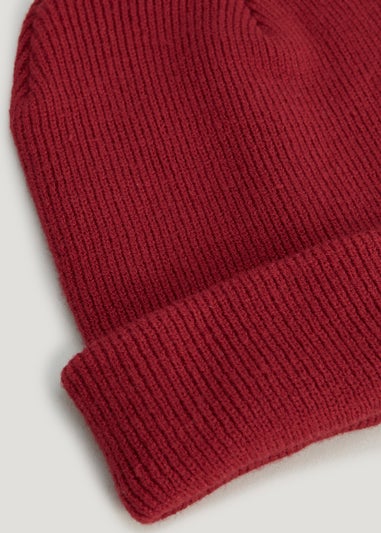 Red Essential Beanie Hat