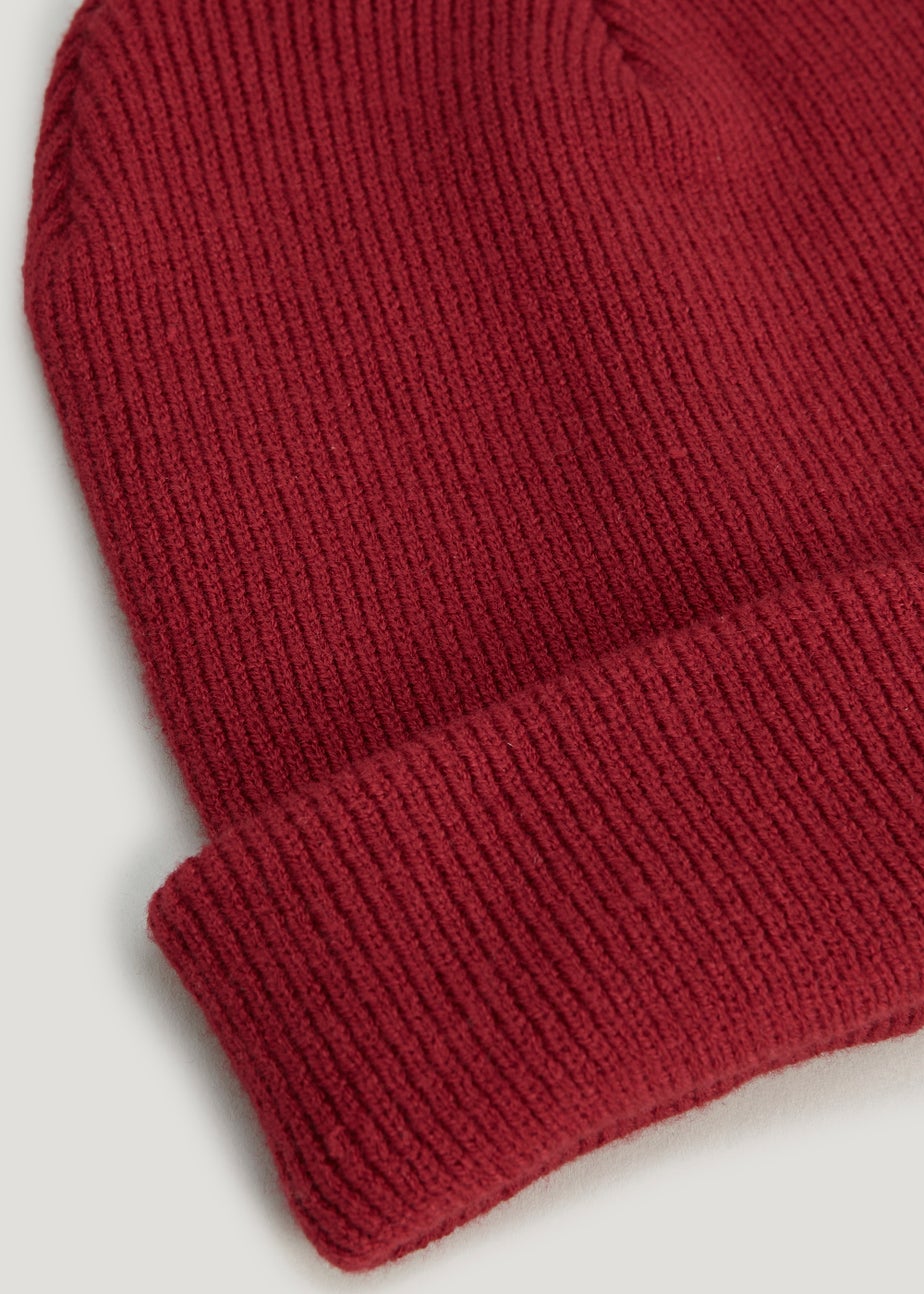 Red Essential Beanie Hat