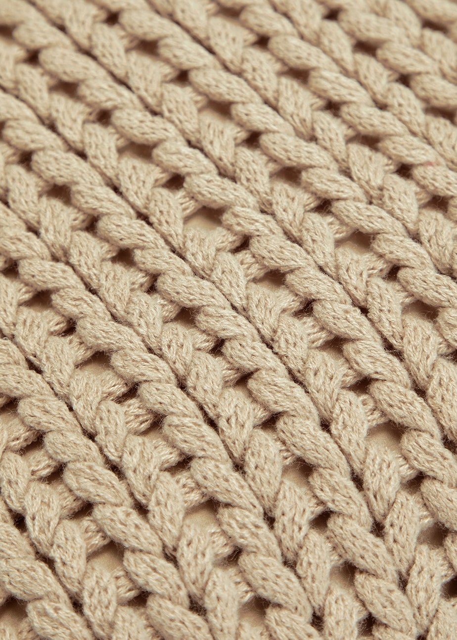 Natural Chunky Knit Cushion (43cm x 43cm)