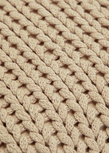 Natural Chunky Knit Cushion (43cm x 43cm)