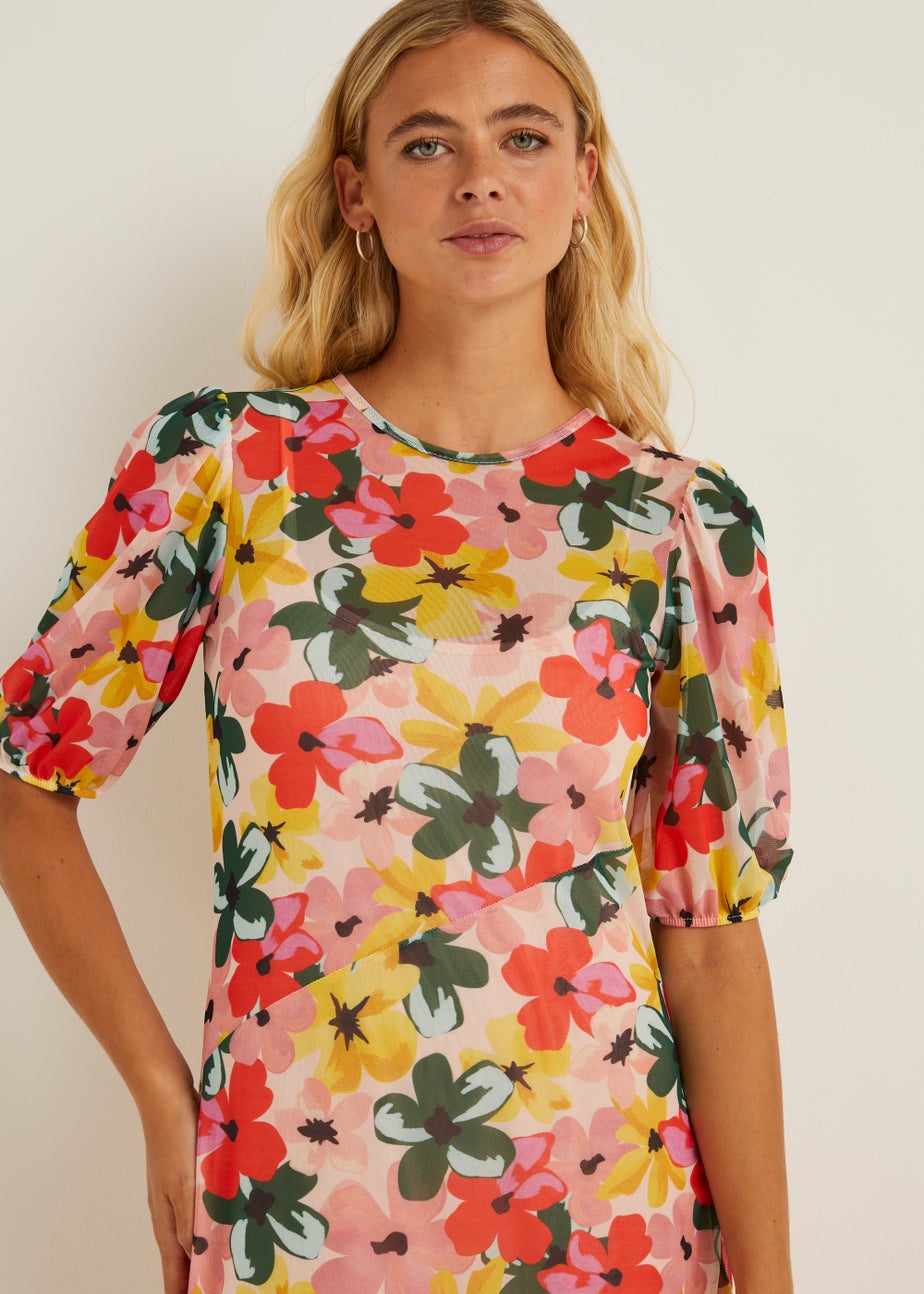 Be Beau Floral Mesh Dress
