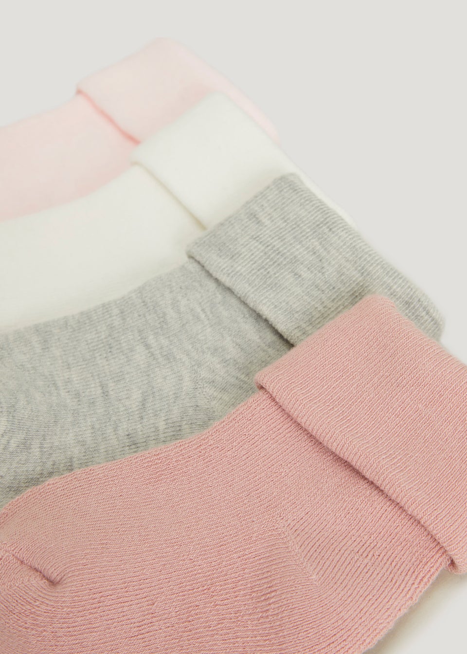 Unisex 4 Pack Pink Terry Tot Baby Socks (Newborn-12mths)