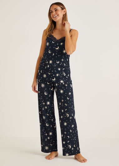Navy Soft Touch Cami Pyjama Set