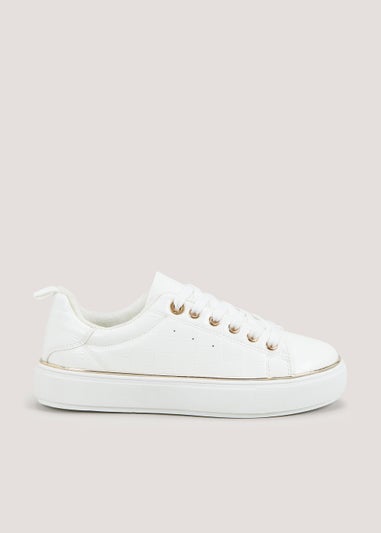 White & Gold Trainers