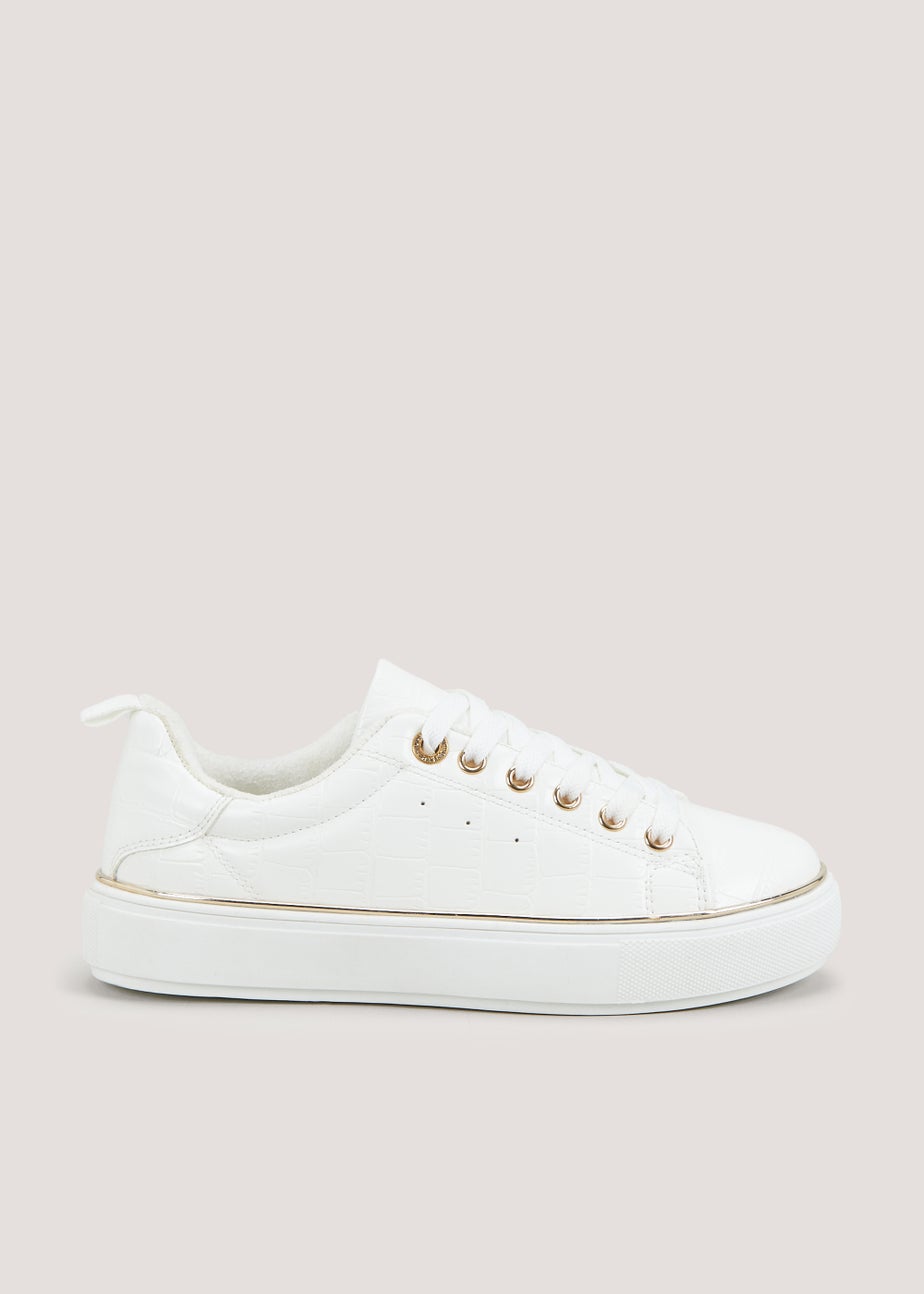 White & Gold Trainers