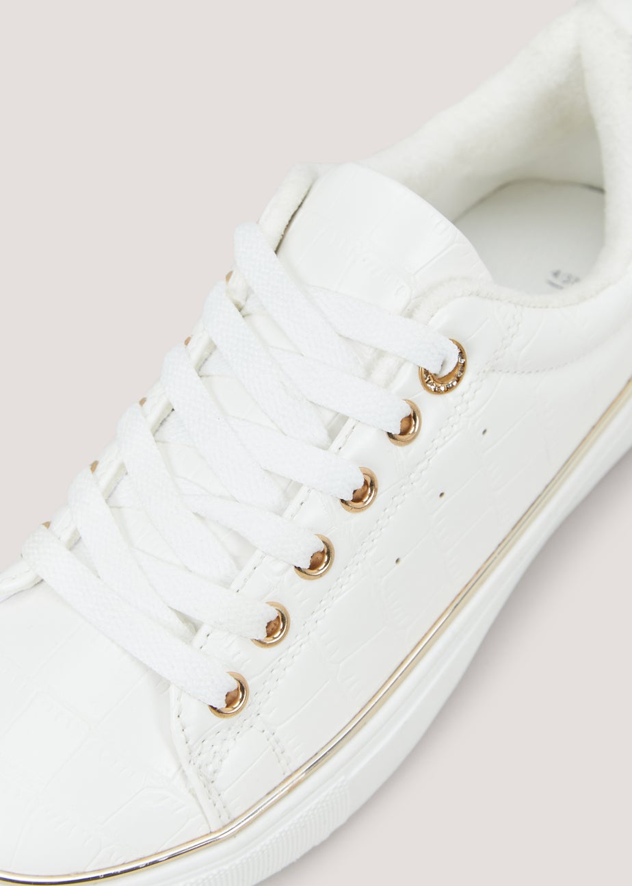 White & Gold Trainers