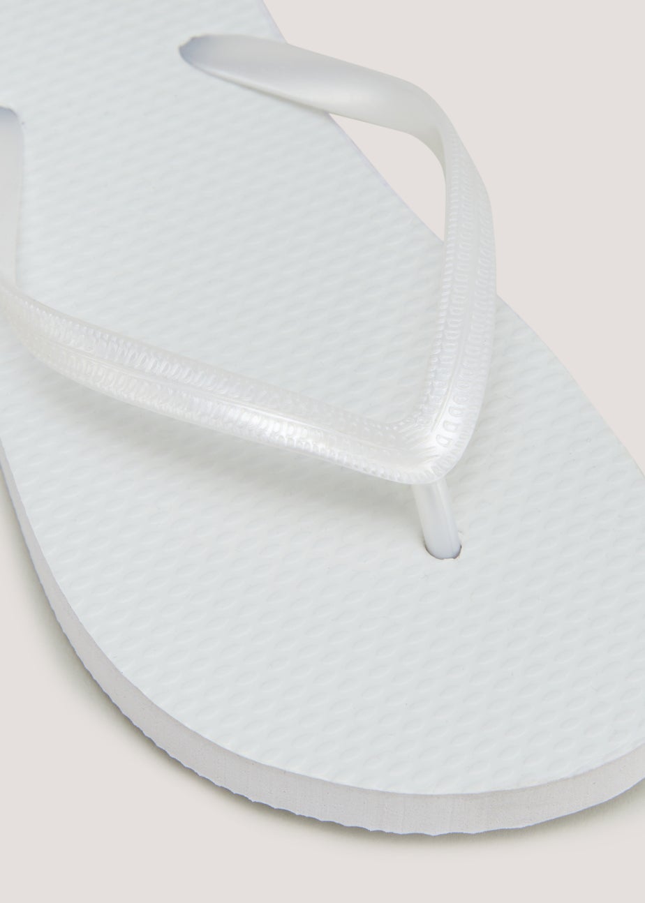 White Flip Flops