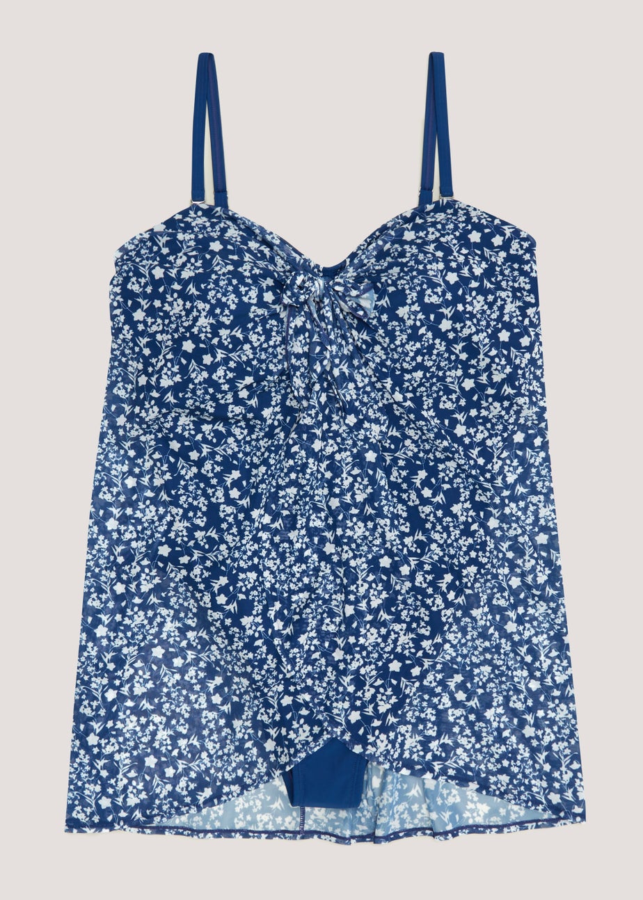 Papaya Curve Navy Tie Front Swim Dress