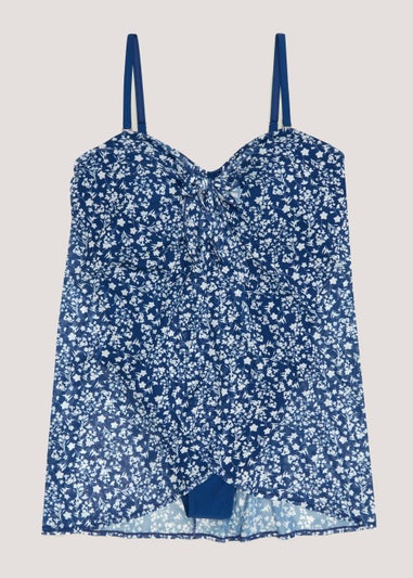 Papaya Curve Navy Tie Front Swim Dress