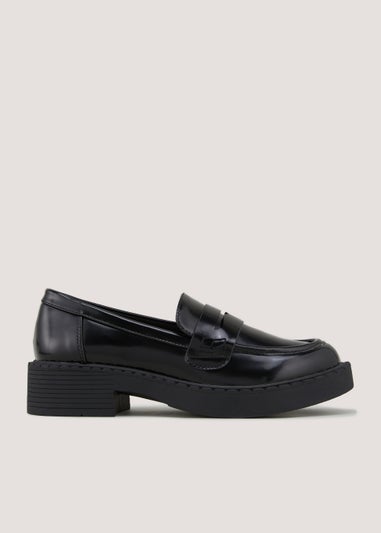 Et Vous Black Chunky Loafers