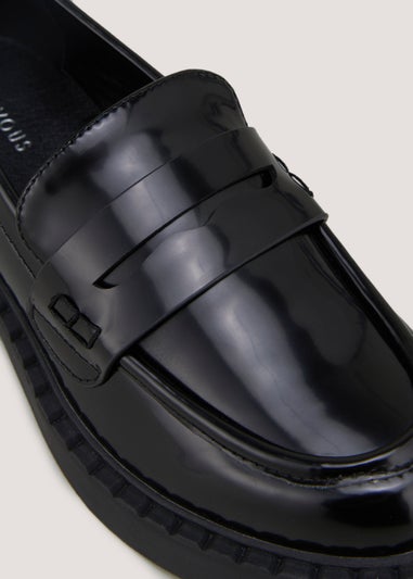 Et Vous Black Chunky Loafers