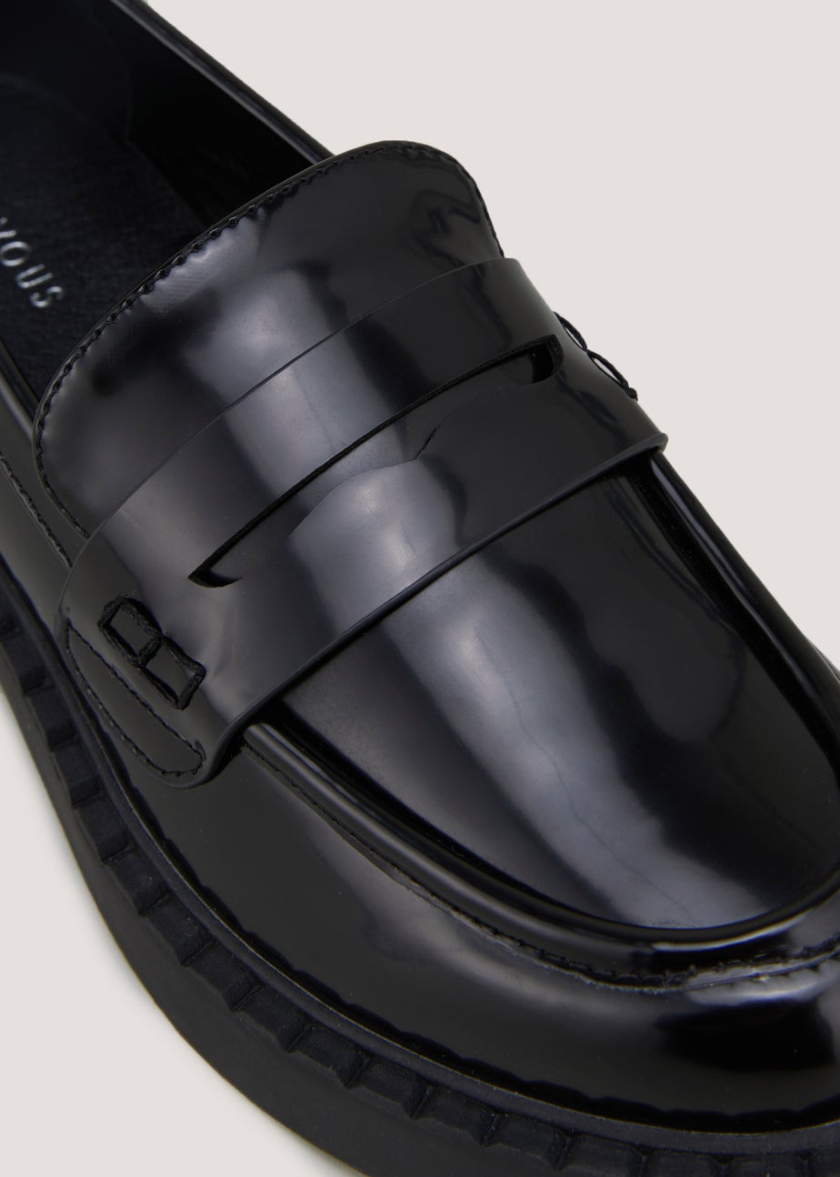 Et Vous Black Chunky Loafers