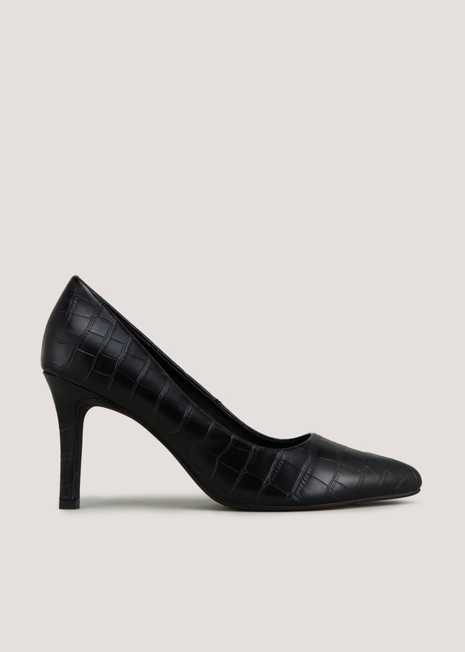 Et Vous Black Pointed Court Shoes