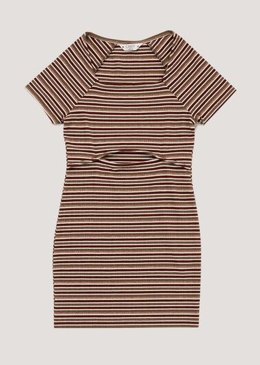 Girls Candy Couture Stripe Cut-Out Dress (9-16yrs)