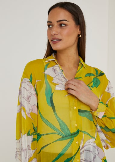 Et Vous Yellow Flower Blouse