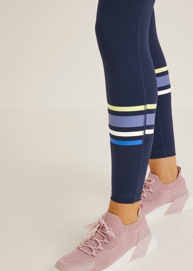 Souluxe Navy Tape Panel Sports Leggings