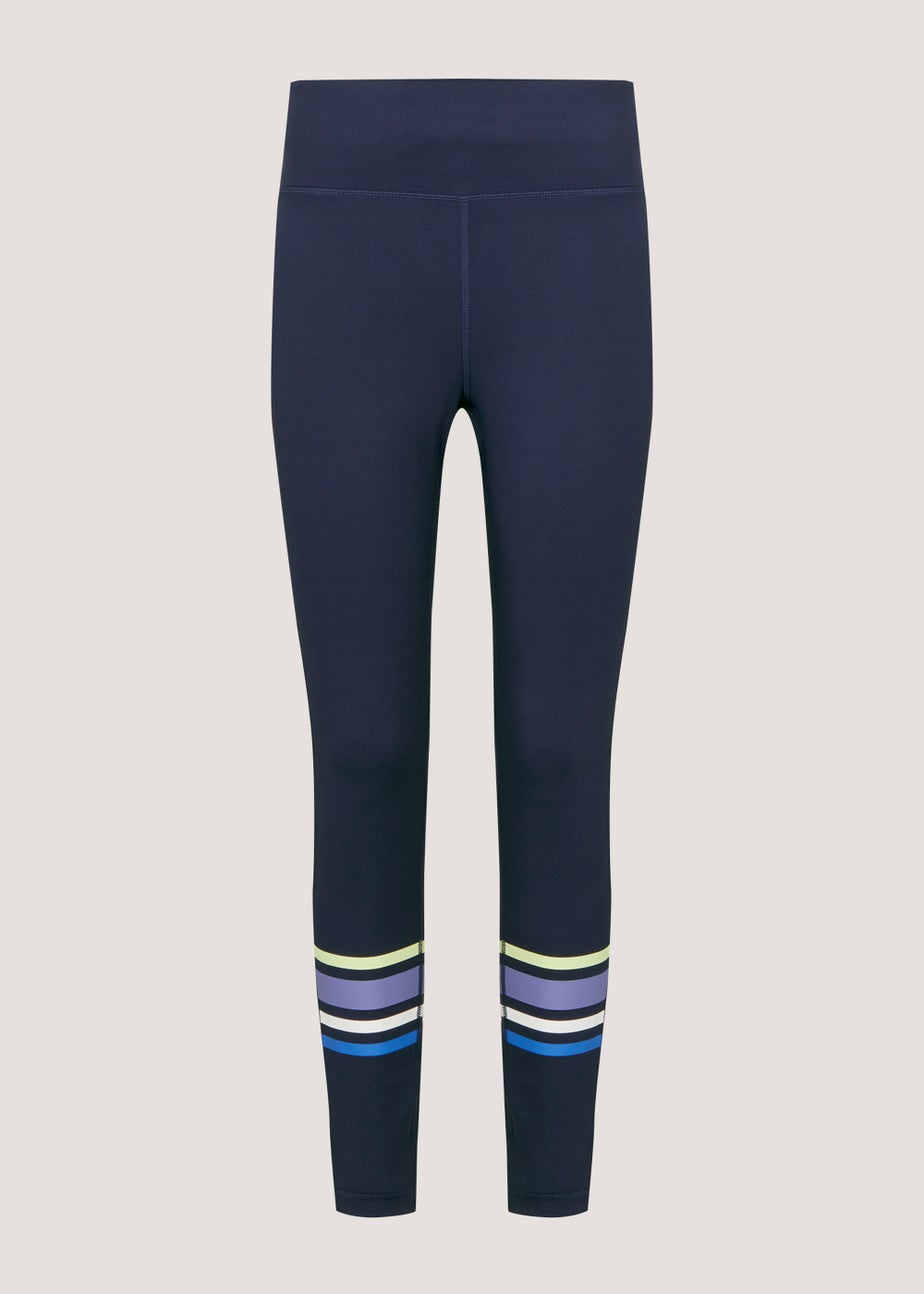 Souluxe Navy Tape Panel Sports Leggings