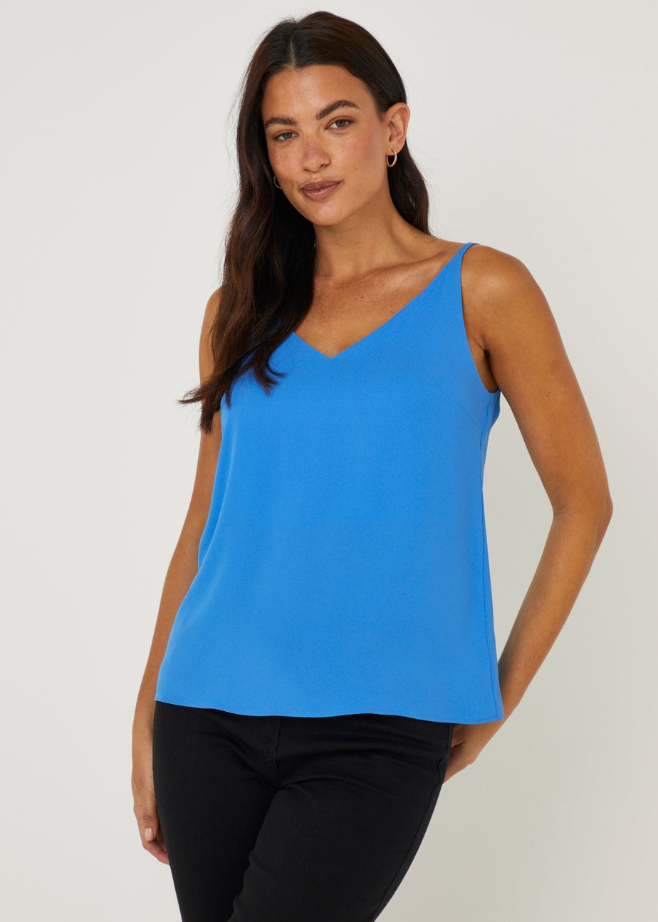 Blue Double Strap Cami Top