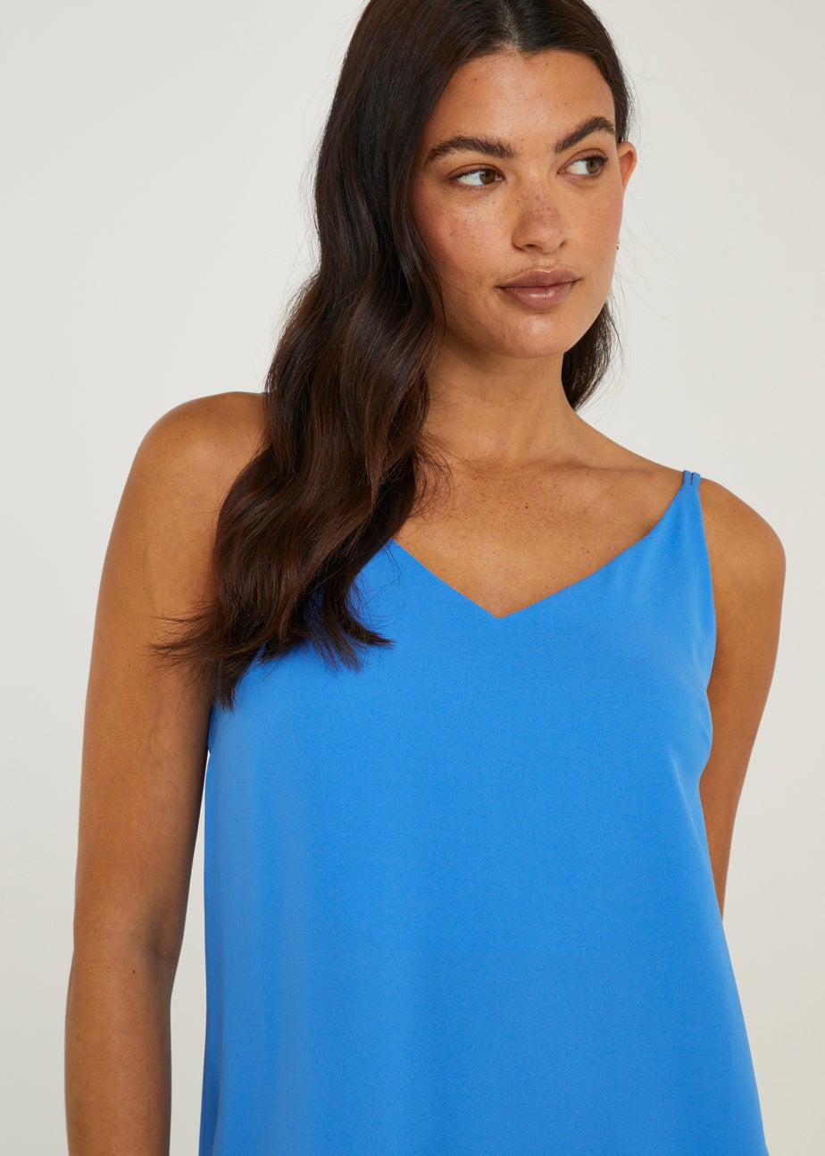 Blue Double Strap Cami Top