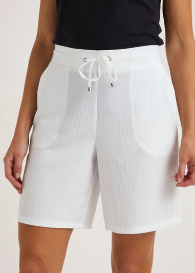 White Tie Waisted Shorts