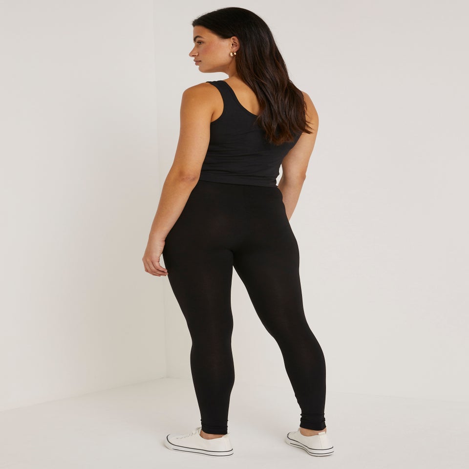 2 Pack Black Ankle Length Leggings