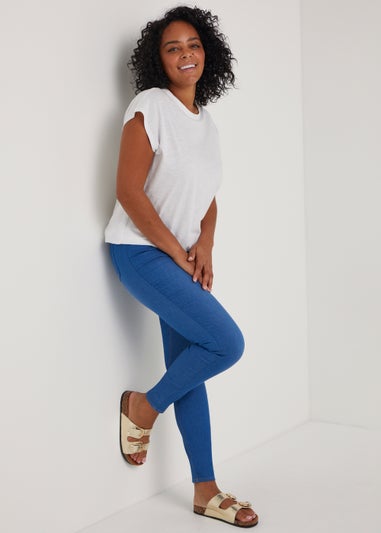 Rosie Bright Blue Pull On Jeggings