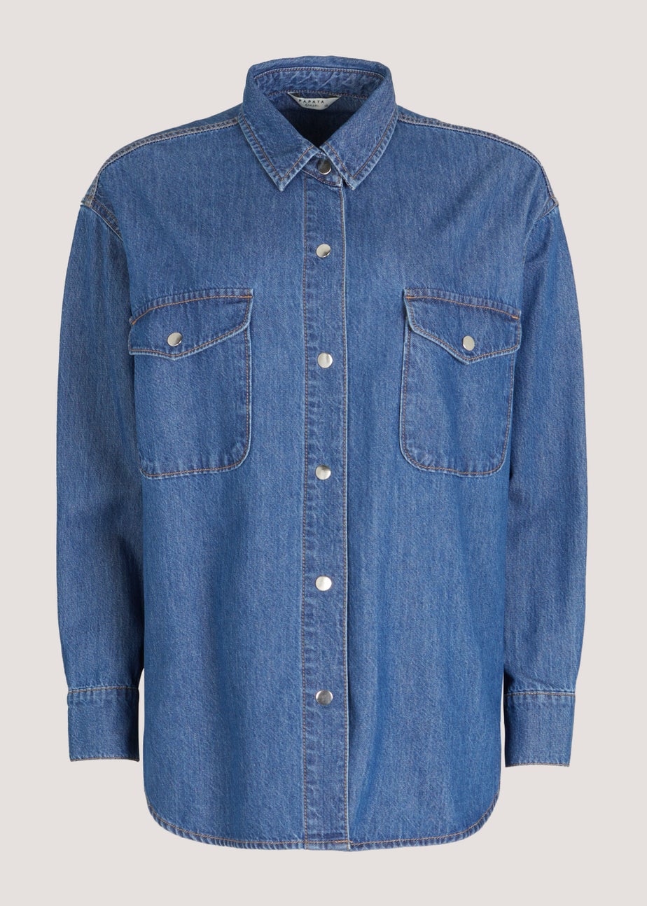 Mid Wash Denim Overshirt