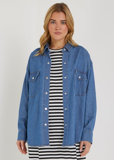 Mid Wash Denim Overshirt