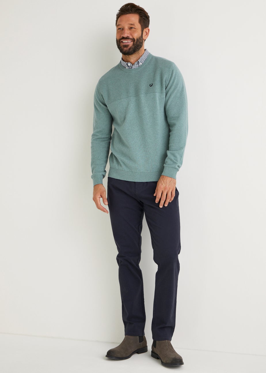 Lincoln Teal Mock Shirt Jumper