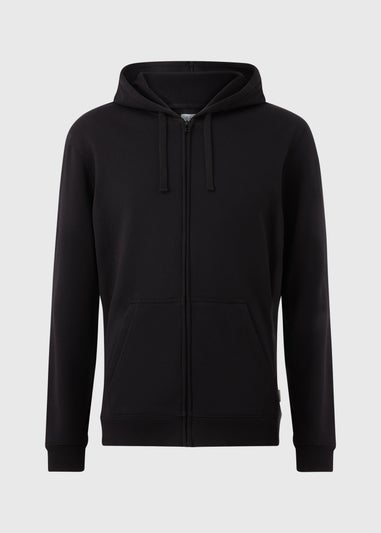 Black Essential Zip Up Hoodie