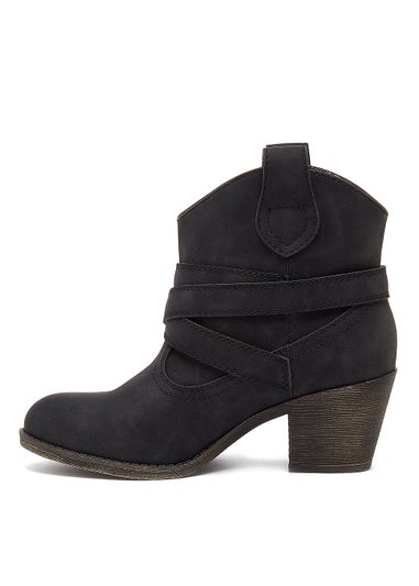 Rocket Dog Satire Black Ankle Boots