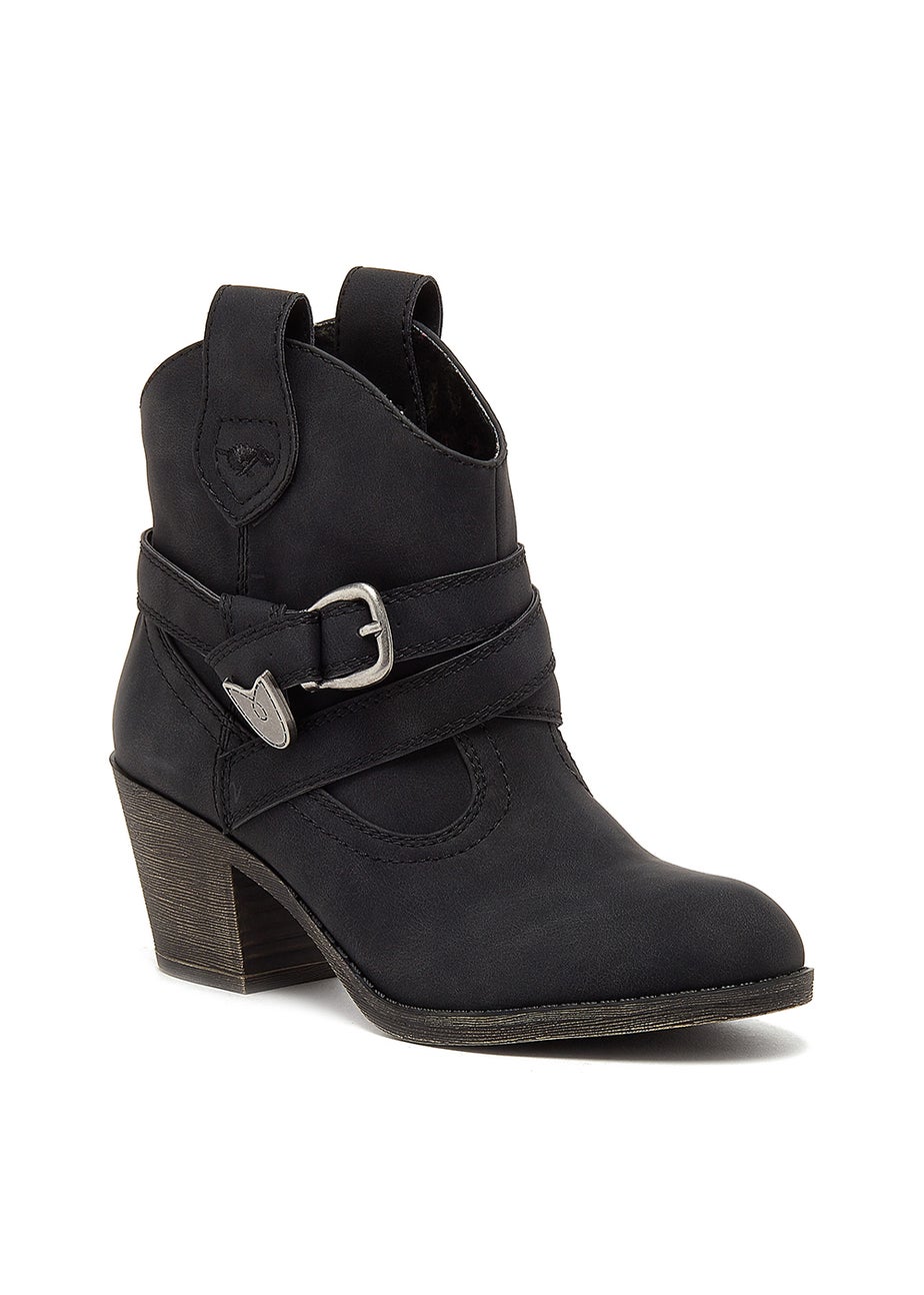 Rocket Dog Satire Black Ankle Boots