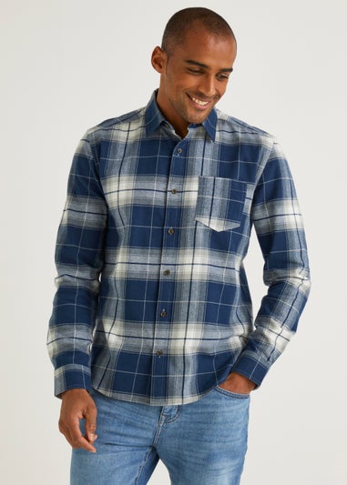 Blue Check Flannel Shirt