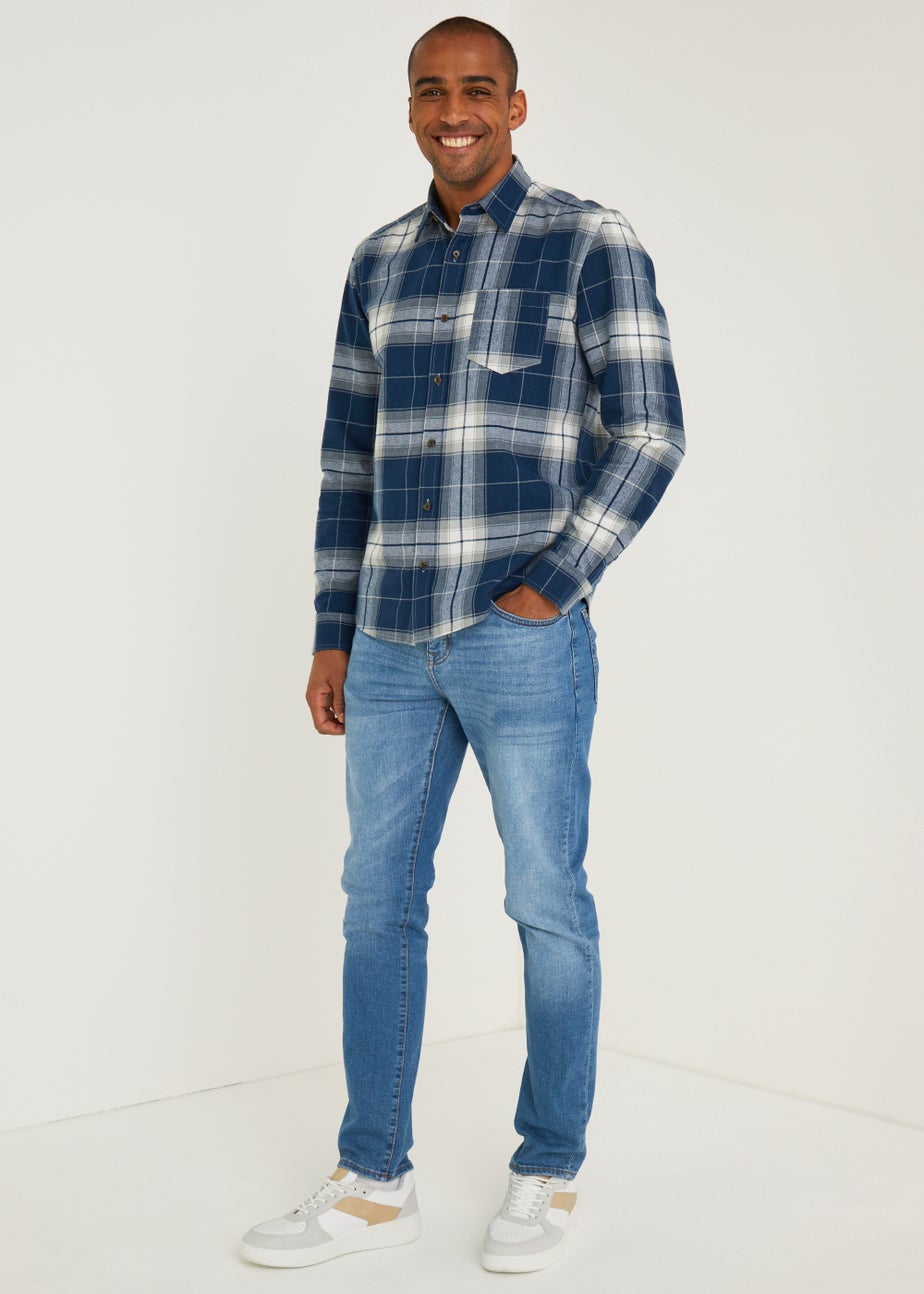 Blue Check Flannel Shirt