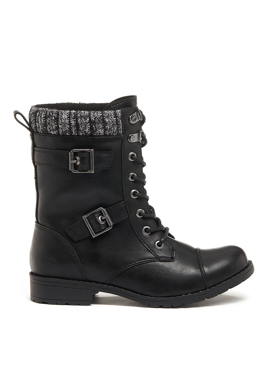 Rocket Dog Billie Black Lace Up Boots