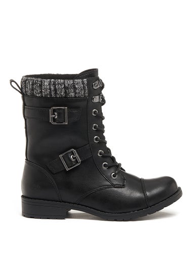 Rocket Dog Billie Black Lace Up Boots