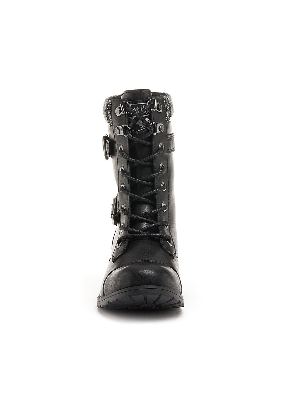 Rocket Dog Billie Black Lace Up Boots