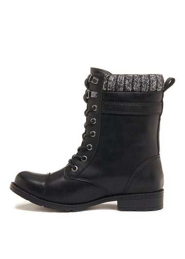 Rocket Dog Billie Black Lace Up Boots