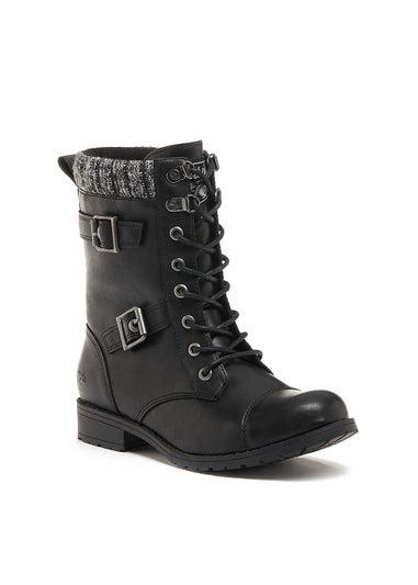 Rocket Dog Billie Black Lace Up Boots