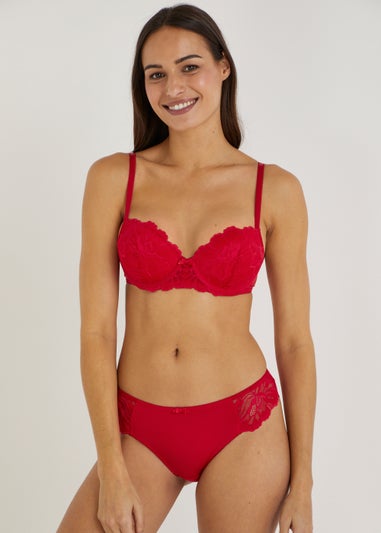 Red Lace Brazilian Knickers