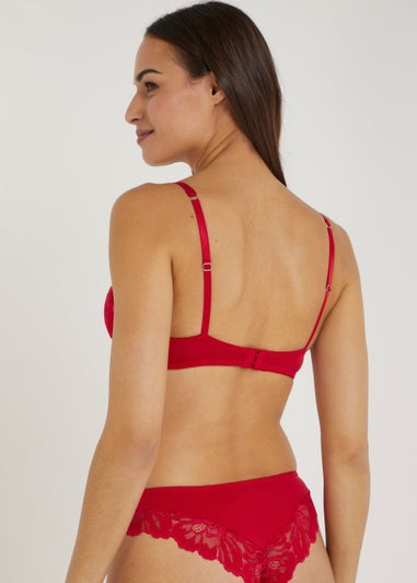 Red Lace Brazilian Knickers