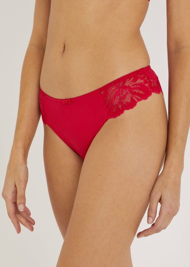 Red Lace Brazilian Knickers