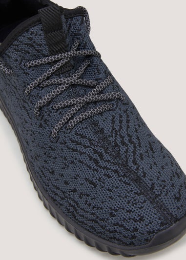 Charcoal Mesh Sock Trainers