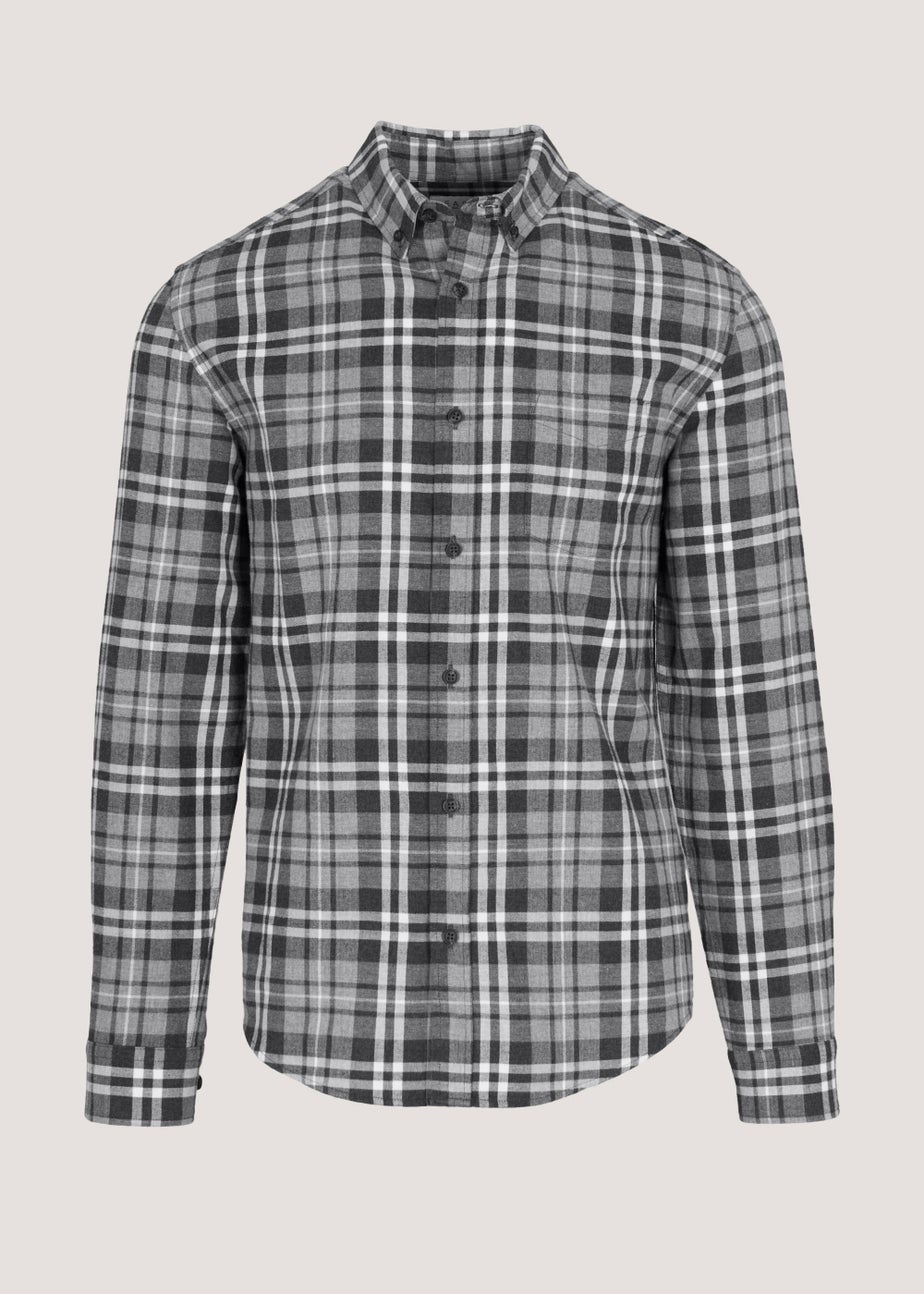 Grey Check Lightweight Flannel Shirt Matalan
