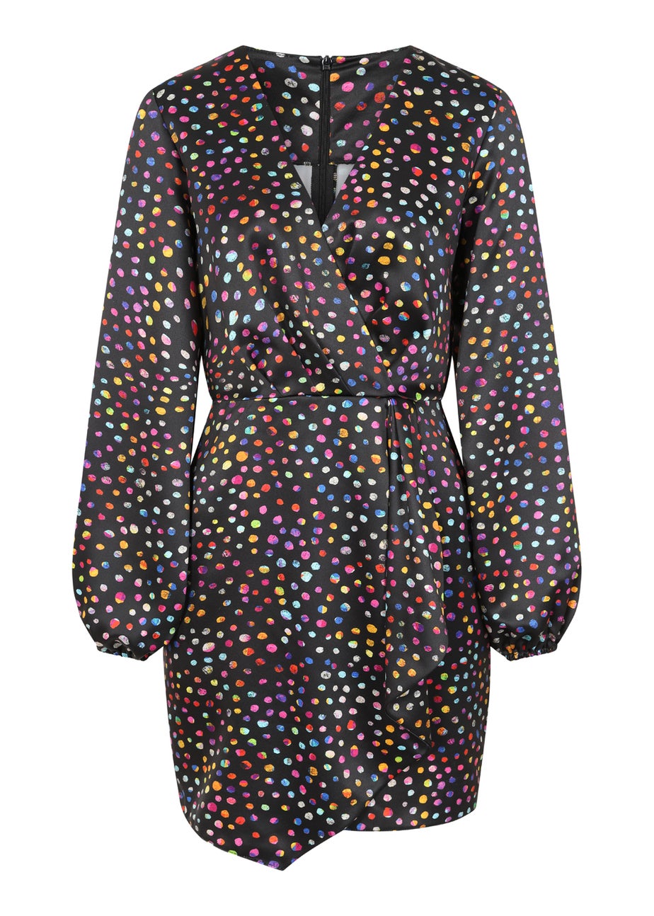 Little Mistress Black Spot Mini Dress