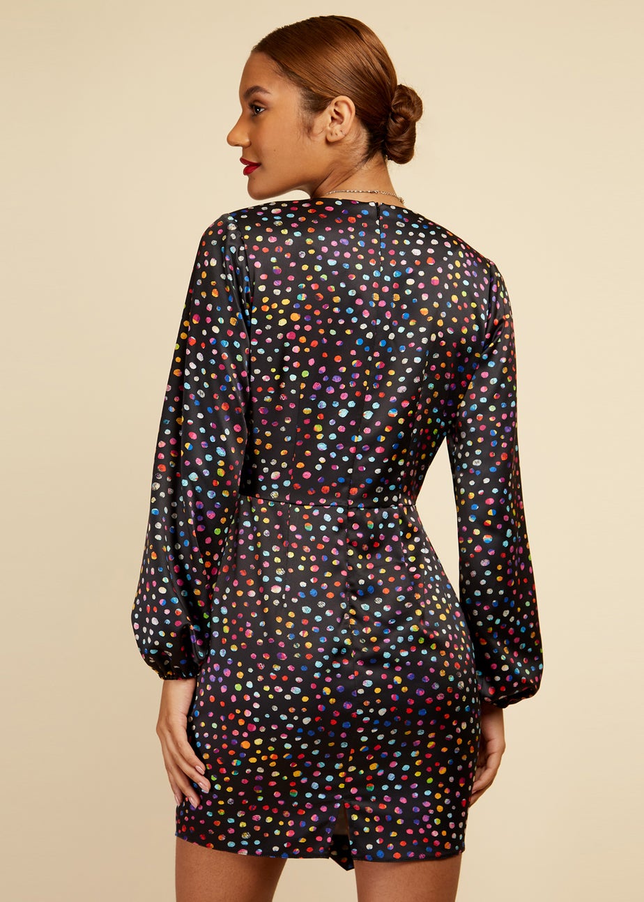 Little Mistress Black Spot Mini Dress