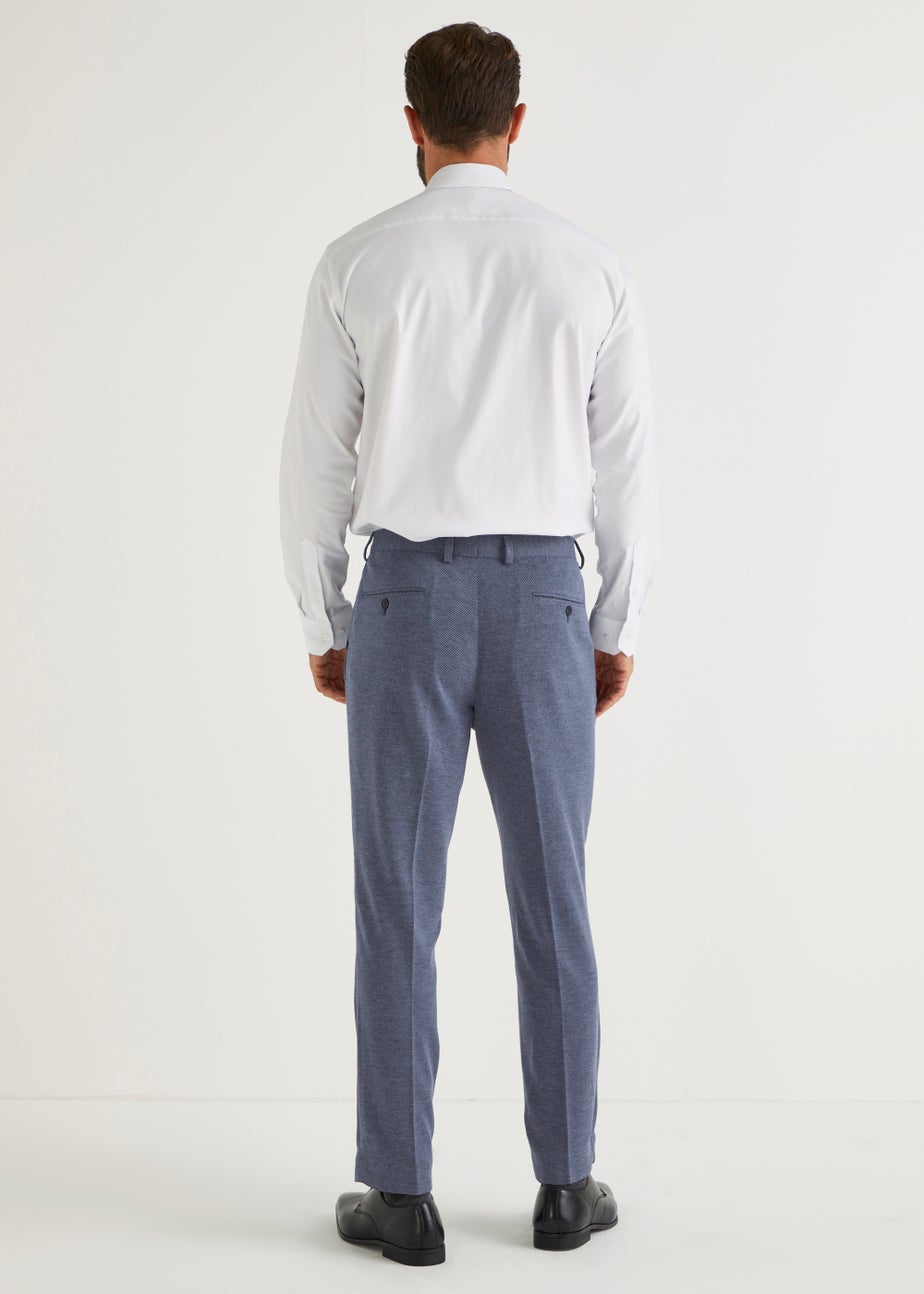 Taylor & Wright Reeves Blue Slim Fit Suit Trousers