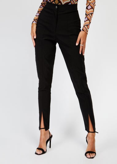 Girls on Film Black Slit Trousers