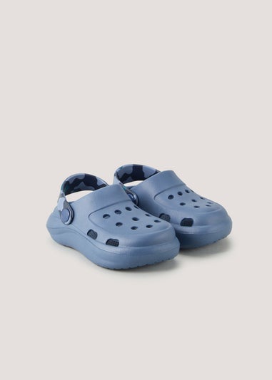 Boys Navy Clogs (Younger 4-12)