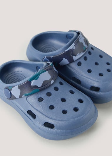 Boys Navy Clogs (Younger 4-12)